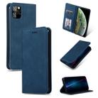 For iPhone 11 Pro Retro Skin Feel Business Magnetic Horizontal Flip Leather Case(Navy Blue) - 1