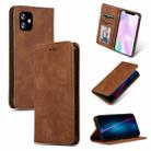 For iPhone 11 Retro Skin Feel Business Magnetic Horizontal Flip Leather Case (Brown) - 1