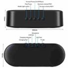 S6 10W Portable Bluetooth 5.0 Wireless Stereo Bass Hifi Speaker, Support TF Card AUX USB Handsfree with Flash LED(Black) - 2