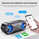 S6 10W Portable Bluetooth 5.0 Wireless Stereo Bass Hifi Speaker, Support TF Card AUX USB Handsfree with Flash LED(Black) - 7