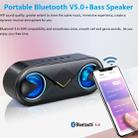 S6 10W Portable Bluetooth 5.0 Wireless Stereo Bass Hifi Speaker, Support TF Card AUX USB Handsfree with Flash LED(Black) - 12