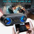 S6 10W Portable Bluetooth 5.0 Wireless Stereo Bass Hifi Speaker, Support TF Card AUX USB Handsfree with Flash LED(Black) - 14