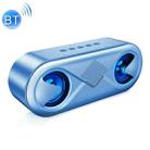 S6 10W Portable Bluetooth 5.0 Wireless Stereo Bass Hifi Speaker, Support TF Card AUX USB Handsfree with Flash LED(Blue) - 1
