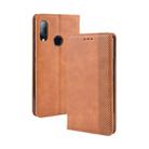 Magnetic Buckle Retro Crazy Horse Texture Horizontal Flip Leather Case for HTC U19E , with Holder & Card Slots & Photo Frame(Brown) - 1