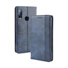 Magnetic Buckle Retro Crazy Horse Texture Horizontal Flip Leather Case for HTC U19E , with Holder & Card Slots & Photo Frame(Blue) - 1
