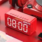 AEC BT506 Speaker with Mirror, LED Clock Display, Dual Alarm Clock, Snooze, HD Hands-free Calling, HiFi Stereo(Red) - 1