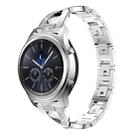 For Samsung GearS3 / Ticwatch Pro / HUAWEI GT Universal 22mm Metal Diamond Strap(Silver) - 1