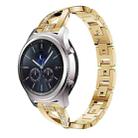 For Samsung GearS3 / Ticwatch Pro / HUAWEI GT Universal 22mm Metal Diamond Strap(gold) - 1