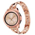 For Samsung GearS3 / Ticwatch Pro / HUAWEI GT Universal 22mm Metal Diamond Strap(Rose gold) - 1