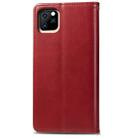 For iPhone 11 Pro Max Retro Solid Color Leather Buckle Mobile Phone Protection Leather Case with Photo Frame & Card Slot & Wallet & Bracket Function (Red) - 8