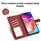 Retro Solid Color Leather Buckle Mobile Phone Protection Leather Case with Photo Frame & Card Slot & Wallet & Bracket Function for Galaxy A70(Blue) - 5