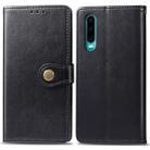Retro Solid Color Leather Buckle Mobile Phone Protection Leather Case with Photo Frame & Card Slot & Wallet & Bracket Function for Huawei P3(Black) - 1