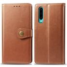 Retro Solid Color Leather Buckle Mobile Phone Protection Leather Case with Photo Frame & Card Slot & Wallet & Bracket Function for Huawei P3(Brown) - 1