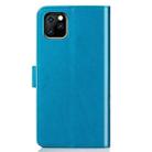 For iPhone 11 Pro Max Four-leaf Clasp Embossed Buckle Mobile Phone Protection Leather Case with Lanyard & Card Slot & Wallet & Bracket Function (Blue) - 9