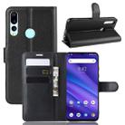 Litchi Texture Horizontal Flip Leather Case for Umidigi A5 Pro, with Wallet & Holder & Card Slots(black) - 1