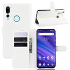 Litchi Texture Horizontal Flip Leather Case for Umidigi A5 Pro, with Wallet & Holder & Card Slots(white) - 1