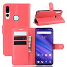 Litchi Texture Horizontal Flip Leather Case for Umidigi A5 Pro, with Wallet & Holder & Card Slots(red) - 1