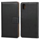 Leather Horizontal Flip Holster for Xiaomi Redmi 7A with Magnetic Clasp and Bracket and Card Slot and Wallet(Black) - 1