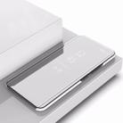 Electroplating Mirror Horizontal Flip PU Leather Case with Holder for Galaxy Note 10(Silver) - 1