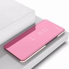 Electroplating Mirror Horizontal Flip PU Leather Case with Holder for Galaxy Note 10(Rose gold) - 1