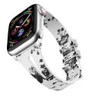 Water Drop-shaped Leather Wrist Strap Watch Band for Apple Watch Series 4 & 3 & 2 & 1 38mm(White&Gray) - 1