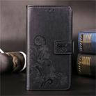 Lucky Clover Pressed Flowers Pattern Leather Case for Galaxy A10E / A20E, with Holder & Card Slots & Wallet & Hand Strap(Black) - 1