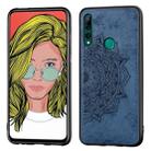 Embossed Mandala pattern PC + TPU + Fabric Phone Case for Huawei Y9 Prime (2019)  /  P Smart Z,with Lanyard & Magnetic(Blue) - 1