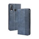 Magnetic Buckle Retro Crazy Horse Texture Horizontal Flip Leather Case for Vodafone Smart X9  , with Holder & Card Slots & Photo Frame(Blue) - 1