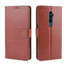 Retro Crazy Horse Texture Horizontal Flip Leather Case for OPPO Reno 10x Zoom / Reno 5G   , with Holder & Card Slots & Photo Frame(Brown) - 1