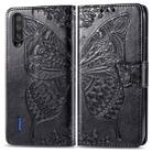 Butterfly Love Flowers Embossing Horizontal Flip Leather Case For Xiaomi CC9 with Holder & Card Slots & Wallet & Lanyard(Black) - 1