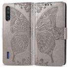Butterfly Love Flowers Embossing Horizontal Flip Leather Case For Xiaomi CC9 with Holder & Card Slots & Wallet & Lanyard(Gray) - 1