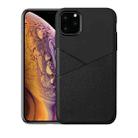 Ultra-thin Shockproof Soft TPU + Leather Case for iPhone 11 Pro Max(Black) - 1