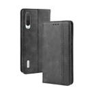 Magnetic Buckle Retro Crazy Horse Texture Horizontal Flip Leather Case for Xiaomi CC9e /A3, with Holder & Card Slots & Photo Frame(Black) - 1
