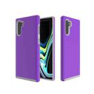 Hard Case  Anti-slip Armor Texture TPU + PC Case for Galaxy Note10+(Purple) - 1
