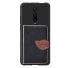 Leaf Buckle Litchi Texture Card Holder PU + TPU Case with Card Slot & Wallet & Holder & Photo Frame for Xiaomi Mi 9T / Mi 9T Pro / Redmi K20 / Redmi K20 Pro(Black) - 1