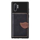 Leaf Buckle Litchi Texture Card Holder PU + TPU Case with Card Slot & Wallet & Holder & Photo Frame for Galaxy Note 10+(Black) - 1