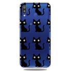 Fashion Soft TPU Case 3D Cartoon Transparent Soft Silicone Cover Phone Cases For Galaxy A70(Black Cat) - 1