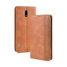 Magnetic Buckle Retro Crazy Horse Texture Horizontal Flip Leather Case for Nokia 3.1 C , with Holder & Card Slots & Photo Frame(Brown) - 1