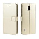 Retro Crazy Horse Texture Horizontal Flip Leather Case for Nokia 3.1 C , with Holder & Card Slots & Photo Frame(Gold) - 1