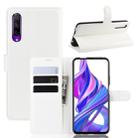 Litchi Texture Horizontal Flip Leather Case for Honor 9X / Honor 9X Pro , with Wallet & Holder & Card Slots(white) - 1