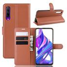 Litchi Texture Horizontal Flip Leather Case for Honor 9X / Honor 9X Pro , with Wallet & Holder & Card Slots(Brown) - 1