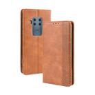 Magnetic Buckle Retro Crazy Horse Texture Horizontal Flip Leather Case for Motorola Moto One Pro , with Holder & Card Slots & Photo Frame(Brown) - 1