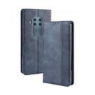 Magnetic Buckle Retro Crazy Horse Texture Horizontal Flip Leather Case for Motorola Moto One Pro , with Holder & Card Slots & Photo Frame(Blue) - 1