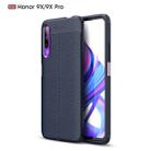 Litchi Texture TPU Shockproof Case for Huawei Honor 9X / 9X Pro(Navy Blue) - 1