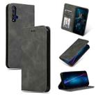 Retro Skin Feel Business Magnetic Horizontal Flip Leather Case for Huawei Honor 20(Dark Gray) - 1