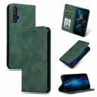 Retro Skin Feel Business Magnetic Horizontal Flip Leather Case for Huawei Honor 20(Army Green) - 1