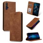 Retro Skin Feel Business Magnetic Horizontal Flip Leather Case for Huawei Honor 20(Brown) - 1