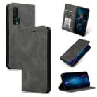 Retro Skin Feel Business Magnetic Horizontal Flip Leather Case for Huawei Honor 20 Pro(Dark Gray) - 1