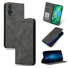 Retro Skin Feel Business Magnetic Horizontal Flip Leather Case for Huawei Nova 5 / Nova 5 Pro(Dark Gray) - 1