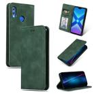 Retro Skin Feel Business Magnetic Horizontal Flip Leather Case for Huawei Honor 8X(Army Green) - 1